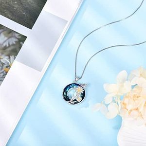 Daisy Necklaces for Women 925 Sterling Silver Birth Flower Necklace